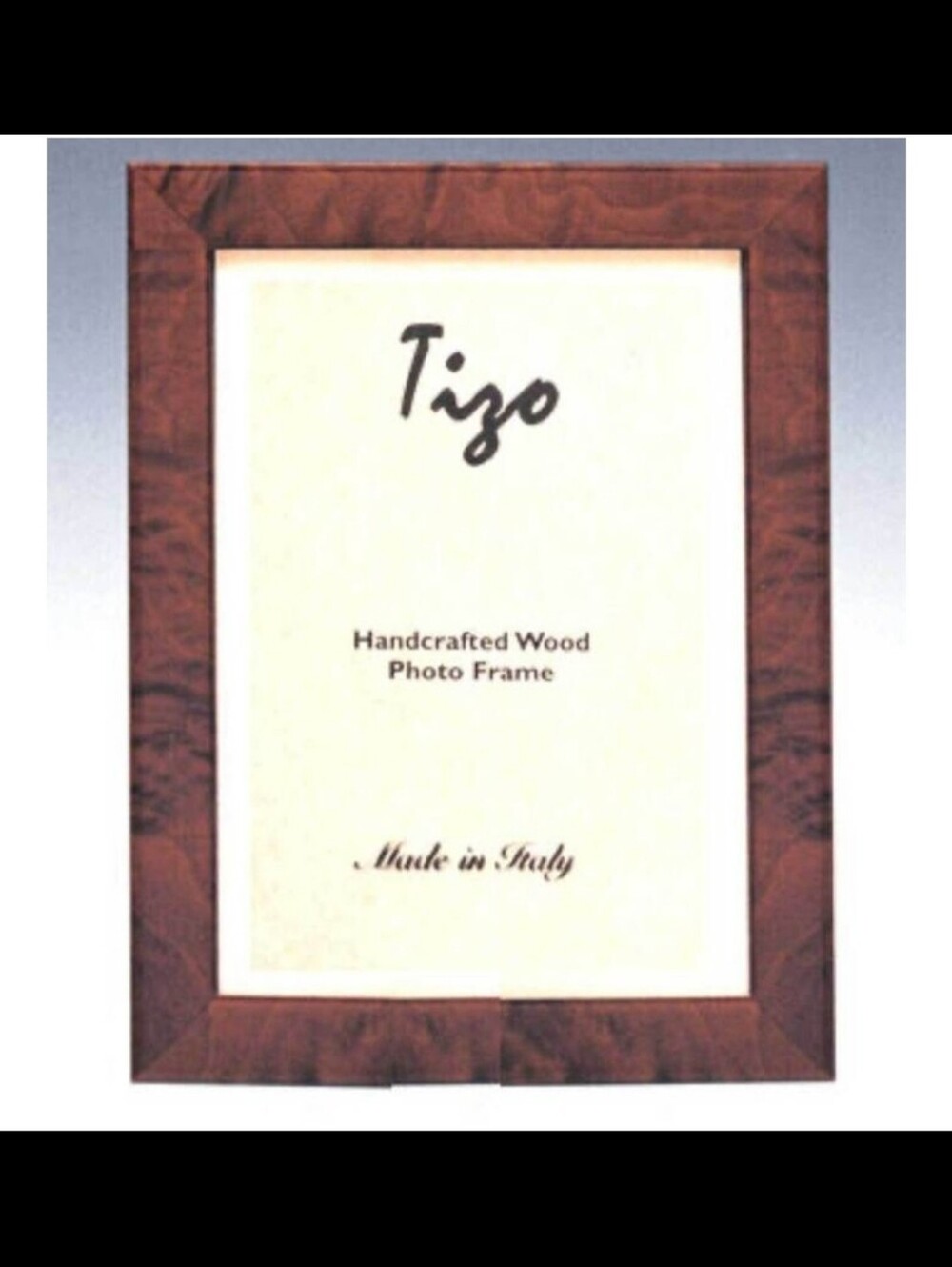 Tizo SEALED! NIB! Patricia Handcrafted Brown Burl Wood Frame. Sz 5x7. R2S!